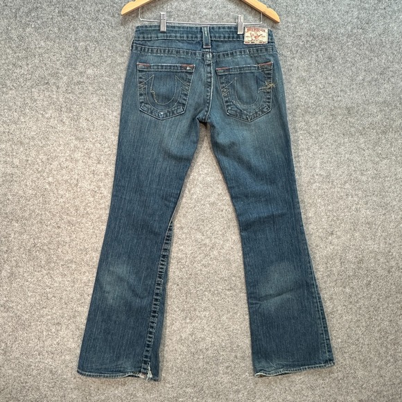 True Religion Bobby Jeans Womens Size 30 Blue Denim Bootcut Lowrise Medium Wash - Picture 4 of 16